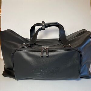Black Leather Duffle Bag